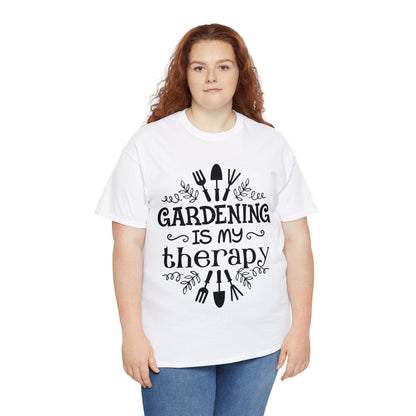 Gardening is my Therapy Shirt for Garden Lover Unisex Heavy Cotton Tee.