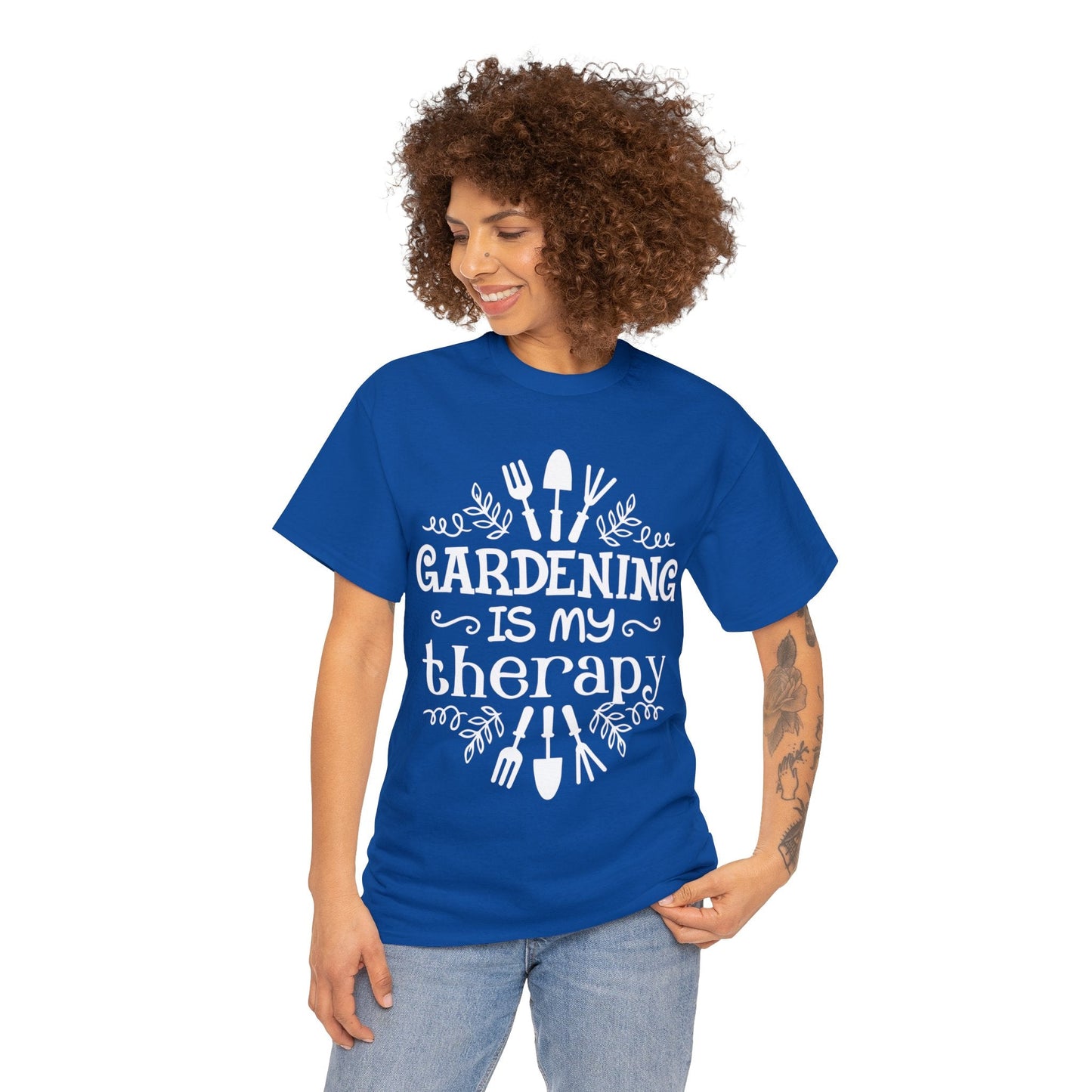 Gardening is my Therapy Shirt for Garden Lover Unisex Heavy Cotton Tee.