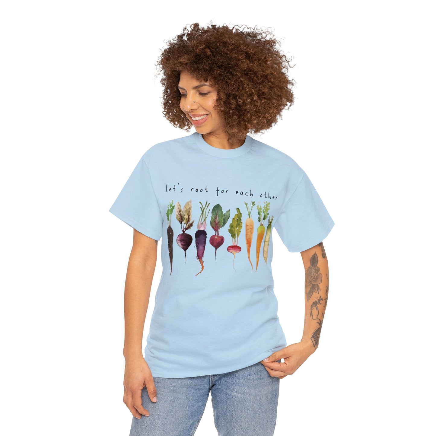 Let's Root For Each Other Unisex Heavy Cotton Tee.