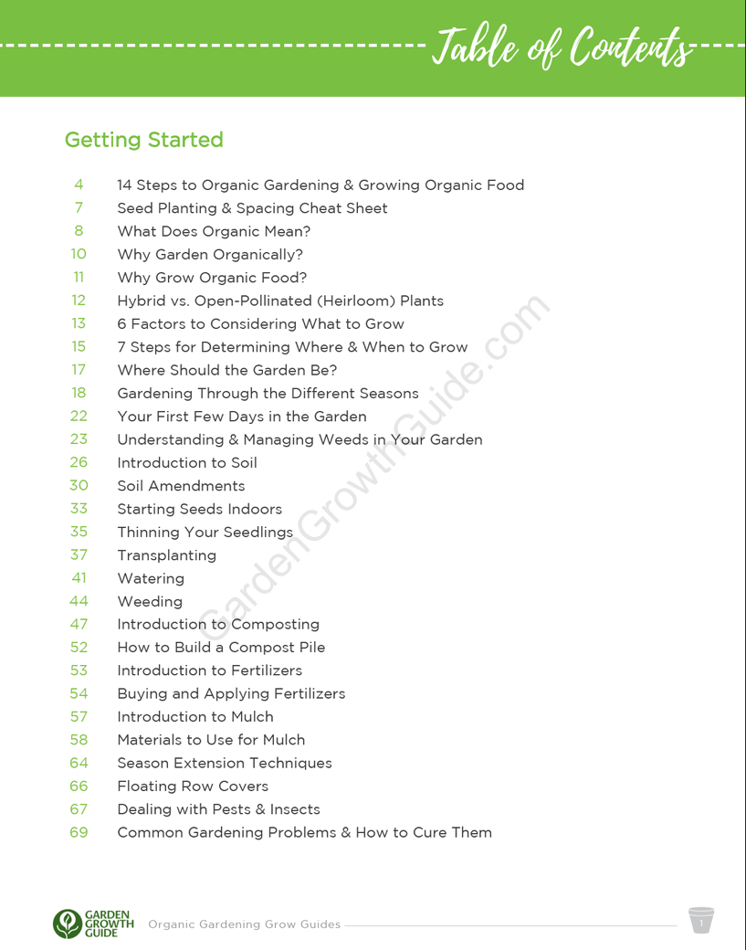 Ebook Organic Vegetables Gardening Grow Guides | Ebook Gardenizi