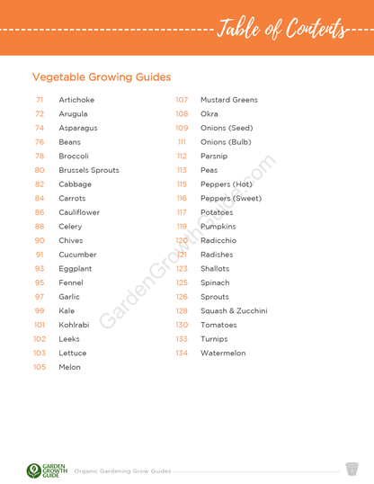 Ebook Organic Vegetables Gardening Grow Guides | Ebook Gardenizi